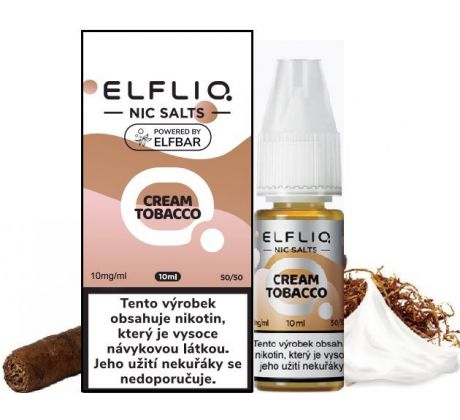 Liquid ELFLIQ Nic SALT Cream Tobacco 10ml - 10mg kolek