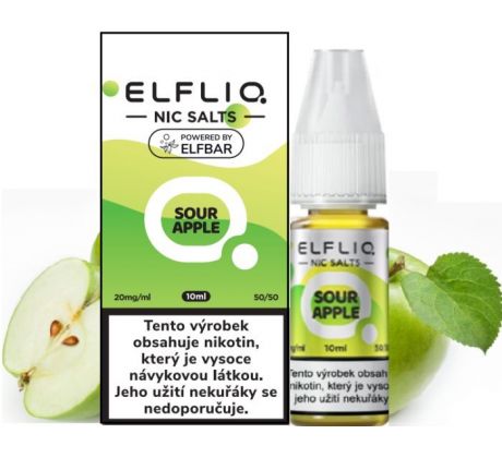 Liquid ELFLIQ Nic SALT Sour Apple 10ml - 20mg