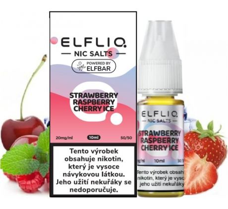 Liquid ELFLIQ Nic SALT Strawberry Raspberry Cherry Ice 10ml - 10mg