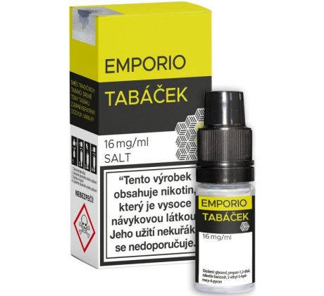 Liquid EMPORIO SALT Tabáček 10ml - 16mg