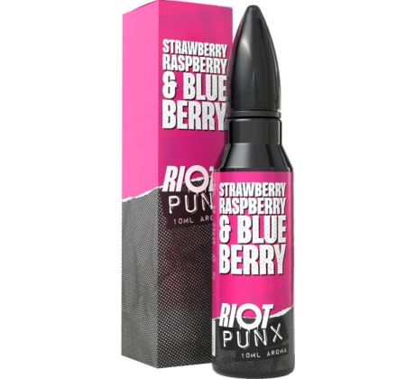 Příchuť Riot Squad PUNX S&V 10ml Strawberry Raspberry & Blueberry (Jahoda, borůvka a malina)