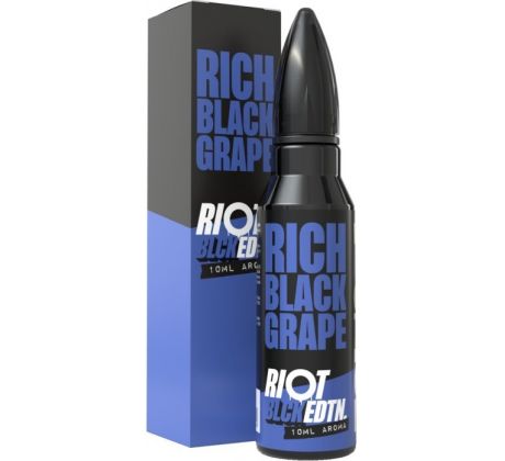 Příchuť Riot Squad BLCK EDTN S&V 10ml Rich Black Grape (Hroznové víno s mátou)