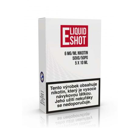 5 pack E-Liquid Shot Booster 50PG/50VG 6 mg/ml