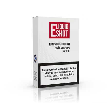 5 pack E-Liquid Shot Booster 50PG/50VG 18 mg/ml