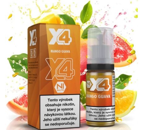 Liquid X4 Bar Juice - Mango a guava (Mango Guava) 10ml - 10mg