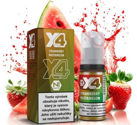 Liquid X4 Bar Juice - Jahoda a meloun (Strawberry Watermelon) 10ml - 10mg