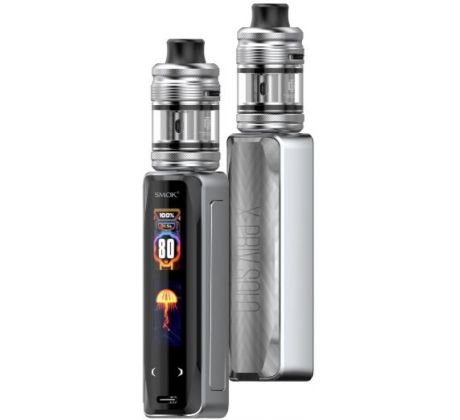 Smoktech X-PRIV Solo 80W Grip Full Kit Silver Lines