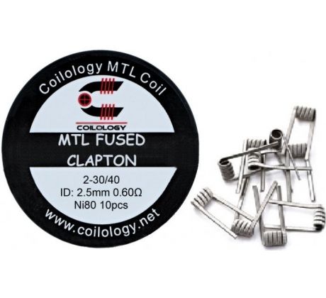 Coilology MTL Fused Clapton předmotané spirálky Ni80 0,6ohm 10ks