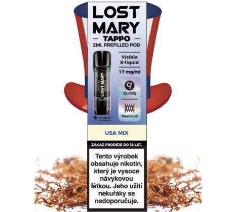 LOST MARY TAPPO Pods cartridge 1Pack USA Mix 17mg